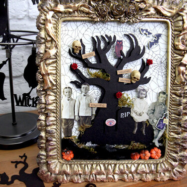 Tim Holtz and Paper Accents Halloween Frame