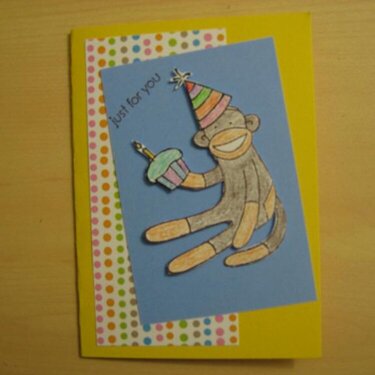 Birthday Sock Monkey