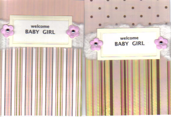 Two Baby Girl Cards