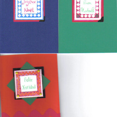 3 Foreign Language Christmas Cards