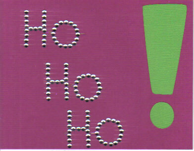 Bling Ho Ho Ho Christmas Card