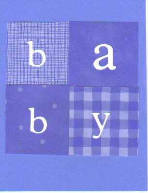 Blue Baby Blocks Baby Card