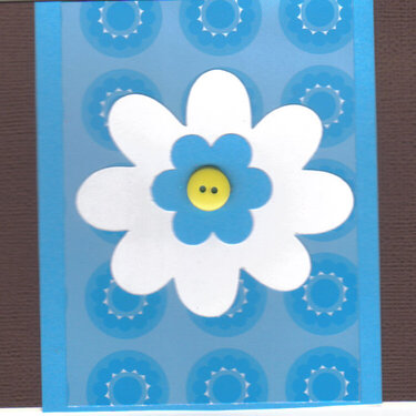 Blue and Brown Flower Card