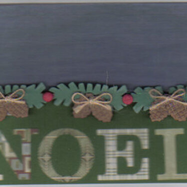 Blue and Green NOEL Christmas Card