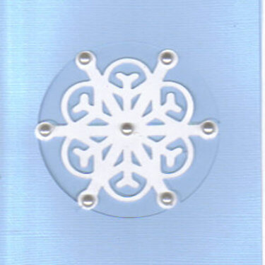 Blue and White Snowflake Christmas Card