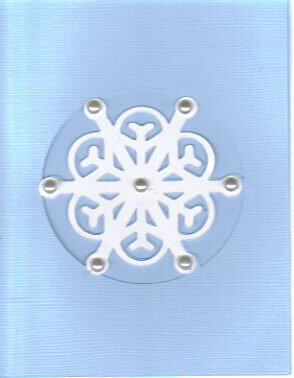 Blue and White Snowflake Christmas Card