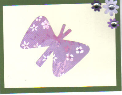 Cute Purple Butterfly Card