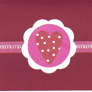 Dotted Heart Medallion Valentine Card