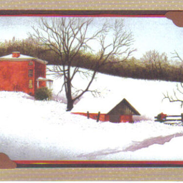 Farm Scene Christmas Card