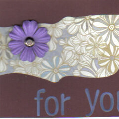For You Purple Flower Card