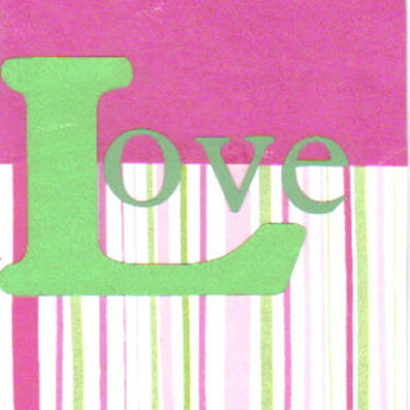 Funky Green Love Valentine Card