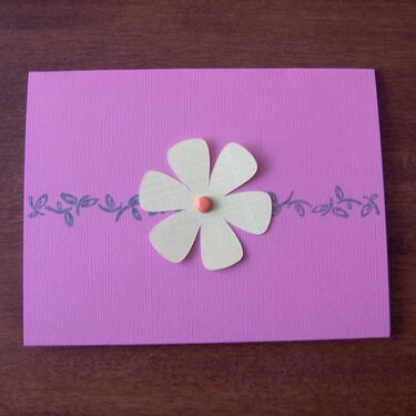 Pink Card with Flower