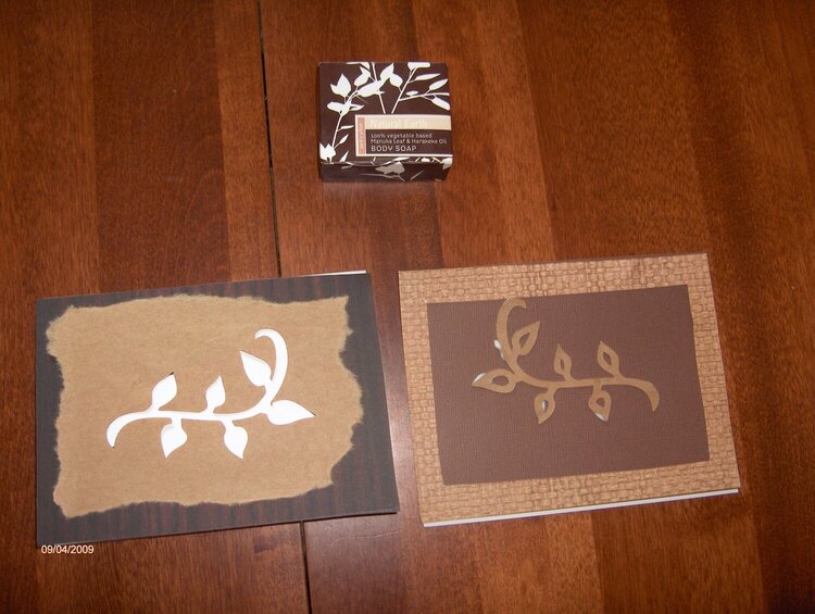 Brown Leaf Cards with Inspiration Item