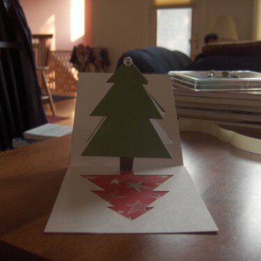Christmas Tree Pop-Up Card (Inside)