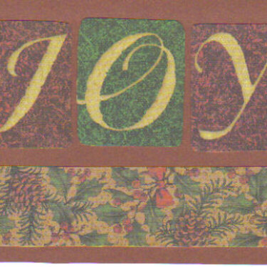 J-O-Y Christmas Card