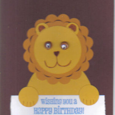 March Lion Birthday Card