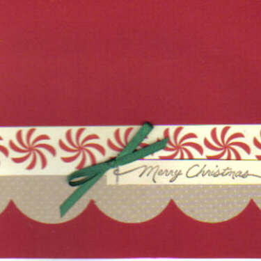 Peppermint Strip Merry Christmas Card