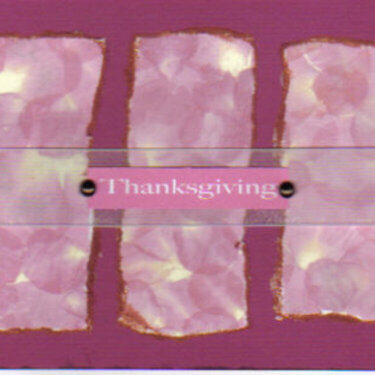 Mulberry Pink and Brown Thanksgiving Card