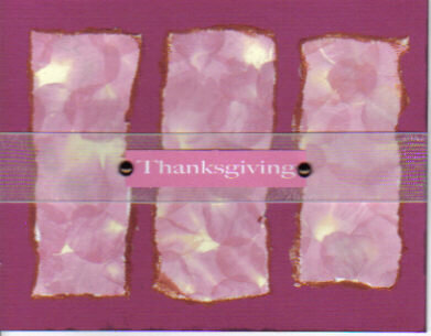 Mulberry Pink and Brown Thanksgiving Card
