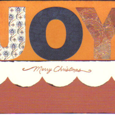 Orange JOY Christmas Card