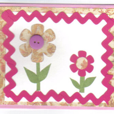 Pink Flower Card from Quilted Pillow