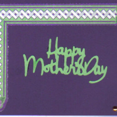 Purple Happy Mother&#039;s Day Card