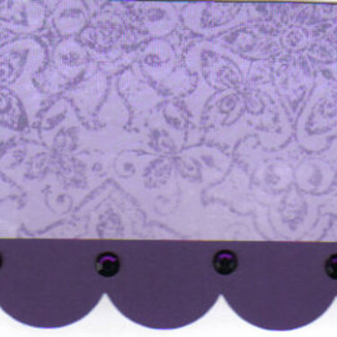 Purple Scallop Border Card