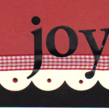 Red and Black joy Christmas Card