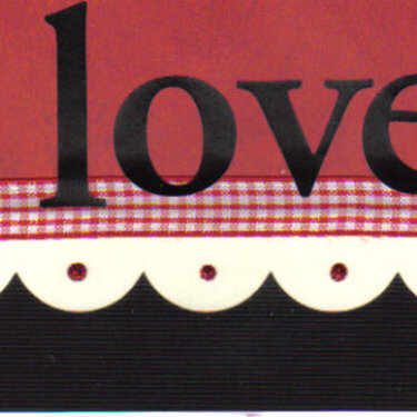 Red and Black love Valentine Card