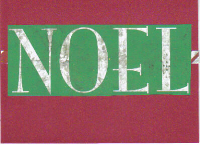 Big Green NOEL Christmas Card