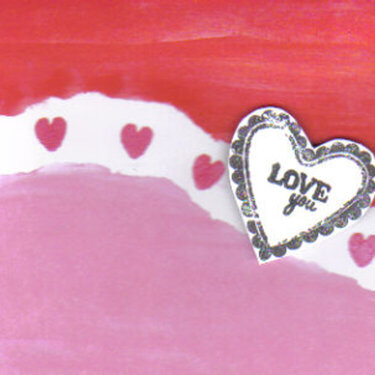Red and Pink Love You Valentine Card
