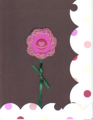 Simple Heart Flower Card