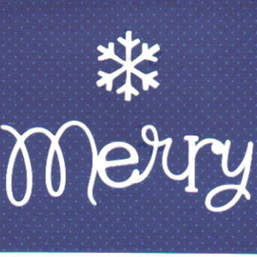 Snowflake Blue Merry Christmas Card