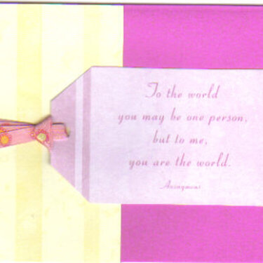 To the World Valentine Card