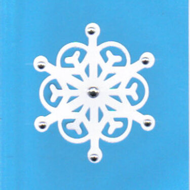 Turquoise White Bling Snowflake Christmas Card
