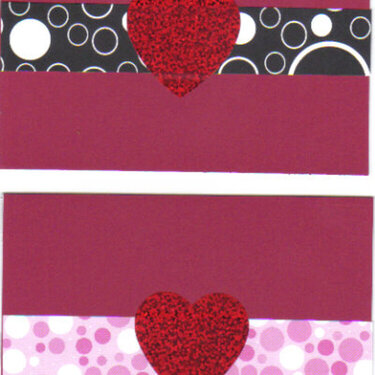 Two Heart Sticker Valentines