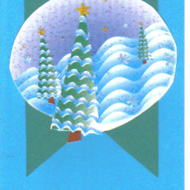 Wavy Trees Christmas Card