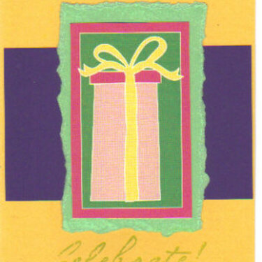 Yellow Celebrate Package Birthday Card