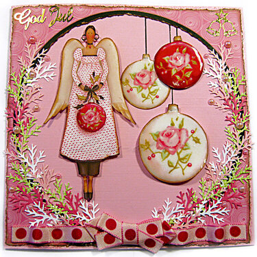 A pink Christmas card. Christmas card week 1