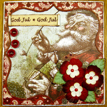 A card with a Santa. Christmas card week 4