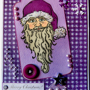A purple Christmas card. Christmas card week 9