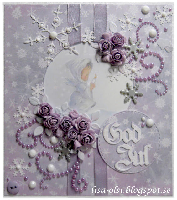 Purple christmas card