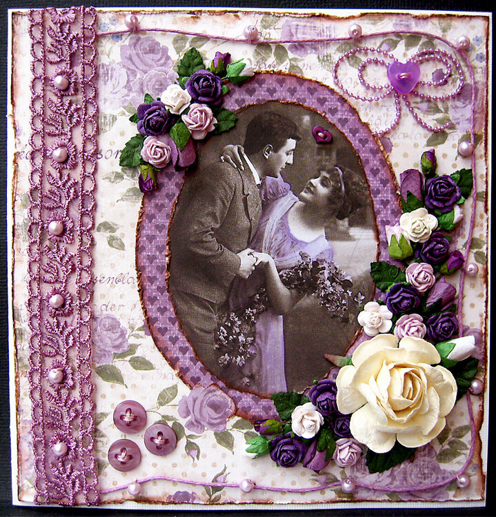 A card in purple