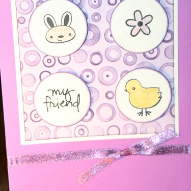 easter set repurposed, along with a cuttle bug embosing folder