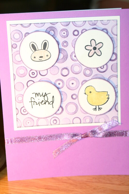 easter set repurposed, along with a cuttle bug embosing folder