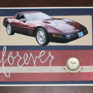Birthday card featuring his favorite car