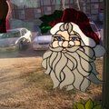 Stained Glass Santa