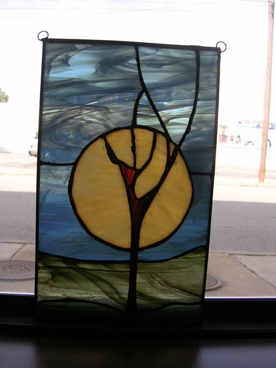 Stained Glass Full Moon