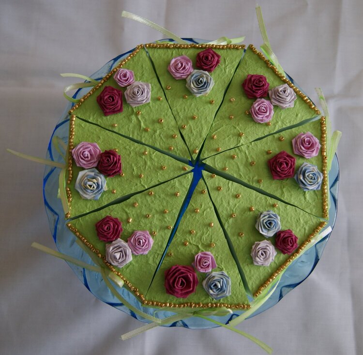 Cardstock Birthday Cake for Mom - Top View