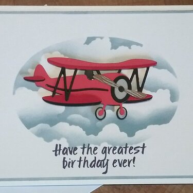 Red Airplane Birthday Card